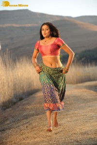 Actress Priyamani during the filming of a song