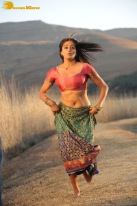 Actress Priyamani during the filming of a song