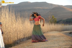 Actress Priyamani during the filming of a song
