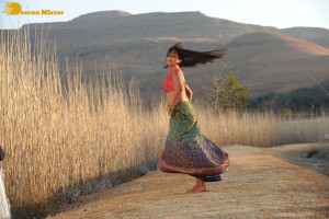 Actress Priyamani during the filming of a song