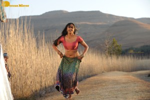 Actress Priyamani during the filming of a song
