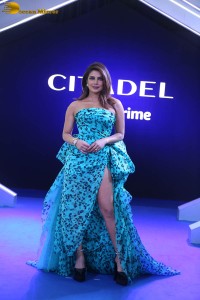 actress priyanka chopra ramp walk in a blue dress