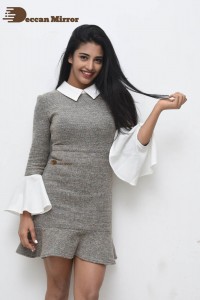 Priyanka Jawalkar in a Grey Dress with White Collar and Cuffs