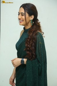 indian actress priyanka rewri hot photoshoot in a green saree