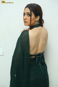 indian actress priyanka rewri hot photoshoot in a green saree