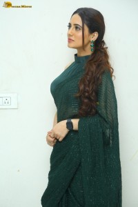 indian actress priyanka rewri hot photoshoot in a green saree