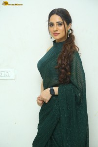 indian actress priyanka rewri hot photoshoot in a green saree