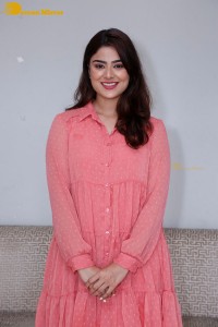 Telugu heroine Priyanka Sharma in a pink dress