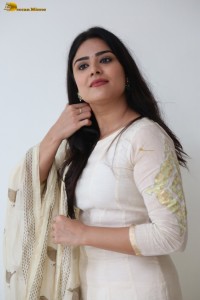 actress priyanka sharma sweet looks in a white salwar