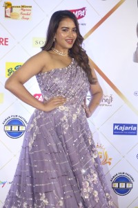 actress Pujita Ponnada shines in a light purple dress at the filmfare awards