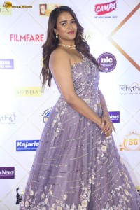 actress Pujita Ponnada shines in a light purple dress at the filmfare awards