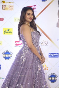 actress Pujita Ponnada shines in a light purple dress at the filmfare awards