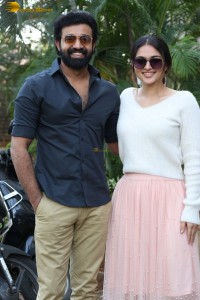 Siju Wilson and Kayadu Lohar appear in the press meet of Telugu film Puli