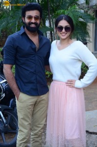 Siju Wilson and Kayadu Lohar appear in the press meet of Telugu film Puli