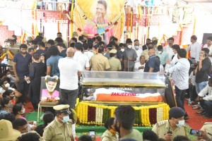 Crowds and Celebrities pay their last respects to Puneeth Rajkumar at the Kanteerava Stadium in Karnataka