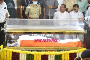 Crowds and Celebrities pay their last respects to Puneeth Rajkumar at the Kanteerava Stadium in Karnataka