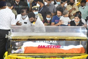 Crowds and Celebrities pay their last respects to Puneeth Rajkumar at the Kanteerava Stadium in Karnataka