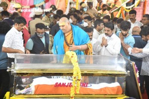 Crowds and Celebrities pay their last respects to Puneeth Rajkumar at the Kanteerava Stadium in Karnataka