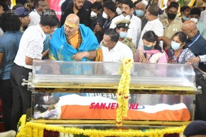 Crowds and Celebrities pay their last respects to Puneeth Rajkumar at the Kanteerava Stadium in Karnataka