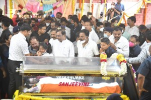 Crowds and Celebrities pay their last respects to Puneeth Rajkumar at the Kanteerava Stadium in Karnataka