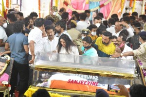 Crowds and Celebrities pay their last respects to Puneeth Rajkumar at the Kanteerava Stadium in Karnataka