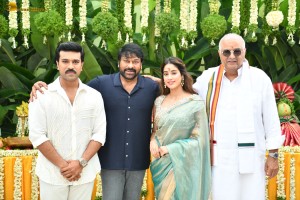Ram Charan and Janhvi Kapoor’s movie launched by Chiranjeevi and Boney Kapoor