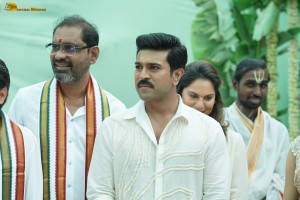 Ram Charan and Janhvi Kapoor’s movie launched by Chiranjeevi and Boney Kapoor