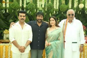 Ram Charan and Janhvi Kapoor’s movie launched by Chiranjeevi and Boney Kapoor