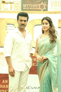Ram Charan and Janhvi Kapoor’s movie launched by Chiranjeevi and Boney Kapoor