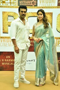 Ram Charan and Janhvi Kapoor’s movie launched by Chiranjeevi and Boney Kapoor