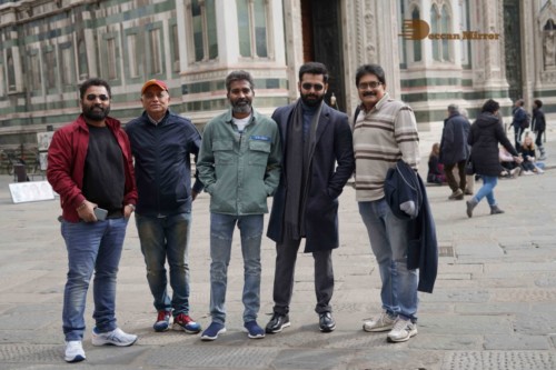 Pictures from filming of Telugu Movie Red starring Ram Pothineni and Malvika Sharma