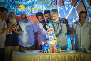 RRR Party hosted by Sri Venkateswara Creations was attended by Jr NTR, Ram Charan Teja and S.S. Rajamouli