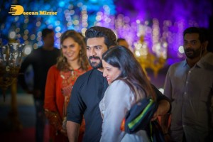 RRR Party hosted by Sri Venkateswara Creations was attended by Jr NTR, Ram Charan Teja and S.S. Rajamouli