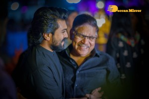 RRR Party hosted by Sri Venkateswara Creations was attended by Jr NTR, Ram Charan Teja and S.S. Rajamouli