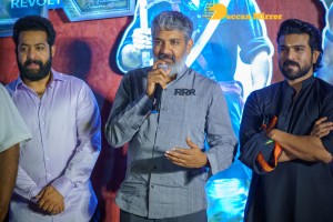 RRR Party hosted by Sri Venkateswara Creations was attended by Jr NTR, Ram Charan Teja and S.S. Rajamouli