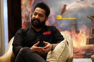 Ram Charan Teja, Jr NTR and SS Rajamouli at RRR Press Meet on March 15, 2022