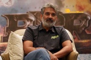 Ram Charan Teja, Jr NTR and SS Rajamouli at RRR Press Meet on March 15, 2022