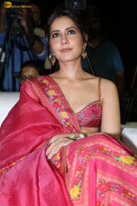 actress Raashi Khanna cute in a red lehenga choli