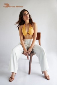 Raashi Khanna Photoshoot in Yellow Top and White Pants