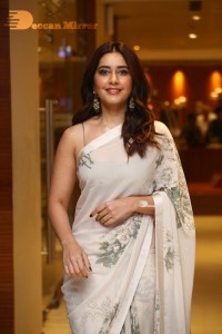 Raashi Khanna looking beautiful in a Saree at Three Roses OTT Show Event