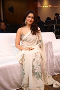 Raashi Khanna looking beautiful in a Saree at Three Roses OTT Show Event