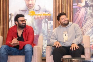 Prabhas attends the Press Meet of Radhe Shyam movie in Hyderabad on March 7, 2022