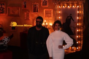 Prabhas and Pooja Hegde at the trailer launch of their movie Radhe Shyam
