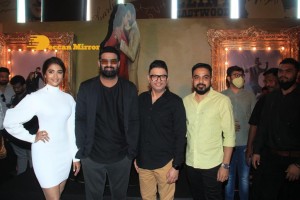 Prabhas and Pooja Hegde at the trailer launch of their movie Radhe Shyam