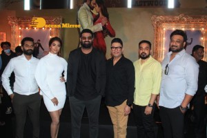 Prabhas and Pooja Hegde at the trailer launch of their movie Radhe Shyam