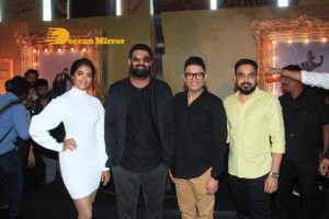 Prabhas and Pooja Hegde at the trailer launch of their movie Radhe Shyam