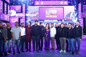 Radhe Shyam movie Pre-Release Event attended by Prabhas, Pooja Hegde and Krishnam Raju