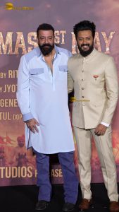 Raja Shivaji Trailer Launch attended by Riteish Deshmukh, Genelia, Bhagyashree, Abhishek Bachchan, Vidya Balan, and Sanjay Dutt