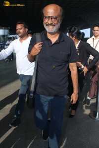 Rajinikanth spotted at the Mumbai Airport on Oct 30, 2023
