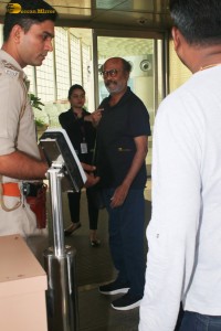 Rajinikanth spotted at the Mumbai Airport on Oct 30, 2023
